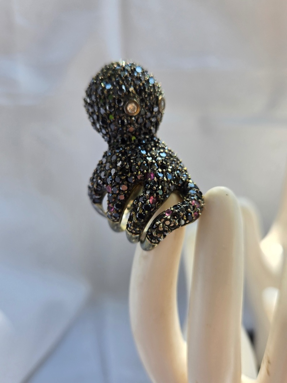 Anthropologie Black Diamond Octopus Ring